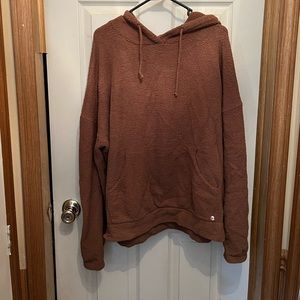 Buff Bunny Loop Yarn Hoodie - Death by Decaf color. Size XXL